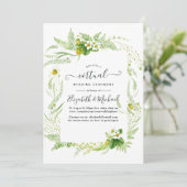 Country Rustic Greenerity Online Virtual Wedding Einladung (Stehend Vorderseite)