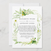 Country Rustic Greenerity Wedding Reduced Guest Li Ankündigung (Vorderseite)