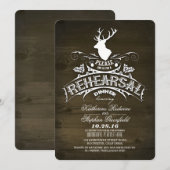 Country rustic Hirsche Probe Dinner Einladungen (Vorne/Hinten)
