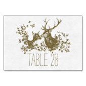 Country rustic Hochzeitskarte Tischnummer mit Hirs (Vorderseite)