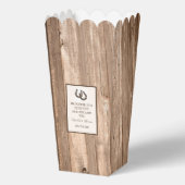 Country Rustic Horseshoe & Brown Wood Wedding Geschenkschachtel (Vorderseite)