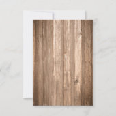 Country Rustic Horseshoe & Brown Wood Wedding RSVP Karte (Rückseite)