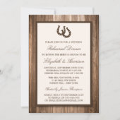 Country Rustic Horseshoe Zweigstelle Probe Abendes Einladung (Vorderseite)