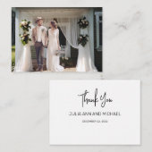 Country Rustic Hütte Hochzeit Foto Vielen Dank Mitteilungskarte (Vorne/Hinten)