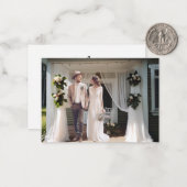 Country Rustic Hütte Hochzeit Foto Vielen Dank Mitteilungskarte (Vorderseite/Rückseite Beispiel)