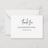 Country Rustic Hütte Hochzeit Foto Vielen Dank Mitteilungskarte (Rückseite)