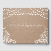 Country Rustic Kraft and Lace Wedding Guest Book Gästebuch (Rückseite)