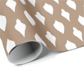 Country rustic Kraftweiße Weihnachtsschmuck Geschenkpapier (Rolleneckpunkt)