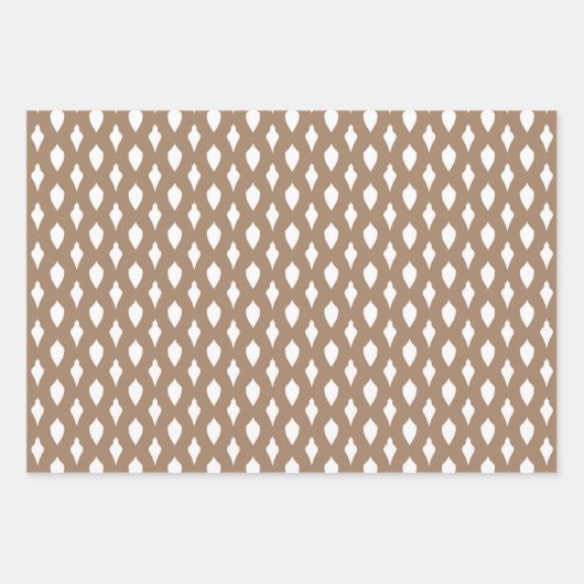 Country rustic Kraftweiße Weihnachtsschmuck Geschenkpapier Set (Vorderseite 2)