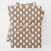 Country rustic Kraftweiße Weihnachtsschmuck Geschenkpapier Set (Beispiel)