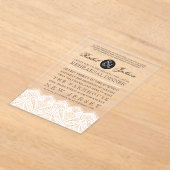 Country Rustic Lace Probe Dinner Einladung (Ablage )