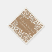 Country Rustic Lace Wedding Serviette (Ecke)