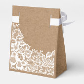 Country Rustic Lace Wedding Vielen Dank Geschenkschachtel (Rückseite)