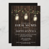 Country Rustic Lights Bridal Dusche Einladungen (Vorne/Hinten)