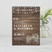 Country Rustic Lights Mason Jars Wedites (Stehend Vorderseite)