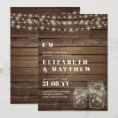 Country Rustic Lights Mason Jars Wedites (Vorne/Hinten)