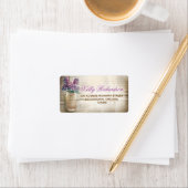 Country rustic lila Lilacke Adressetiketten (Insitu)