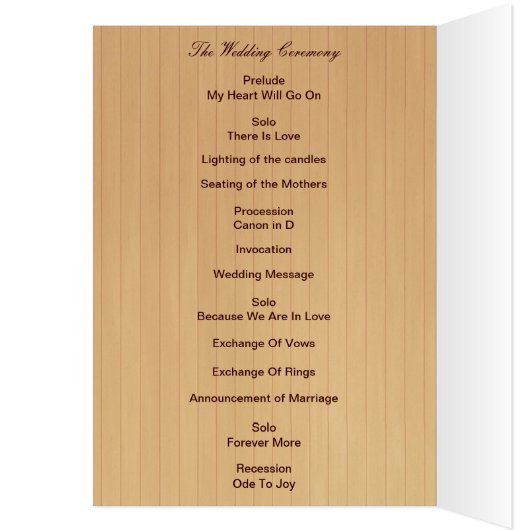 Country Rustic Lila Mason Jars Programmkarte (Innen (Links))