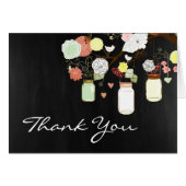 Country Rustic Mason Jar Dankeschön Karte (Vorderseite (Horizontal))