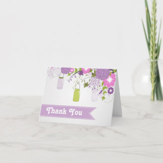 Country Rustic Mason Jar Dankeschön Karte