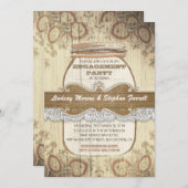 Country rustic Mason Jar Engagement Partei Einladung (Vorne/Hinten)