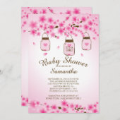 Country Rustic Mason Jars Kinderdusche Einladung (Vorne/Hinten)