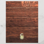 Country Rustic Mason String Lights Honeymoon Fund (Rückseite)