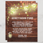Country Rustic Mason String Lights Honeymoon Fund (Vorne/Hinten)