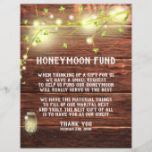 Country Rustic Mason String Lights Honeymoon Fund (Vorderseite)