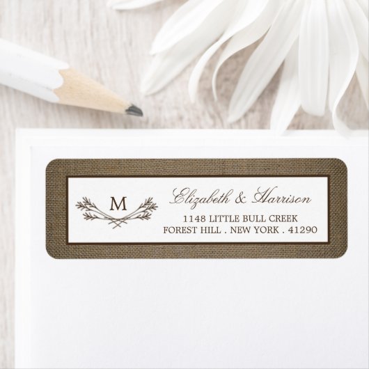 Country Rustic Monogram Branch & Burlap Wedding (Insitu)