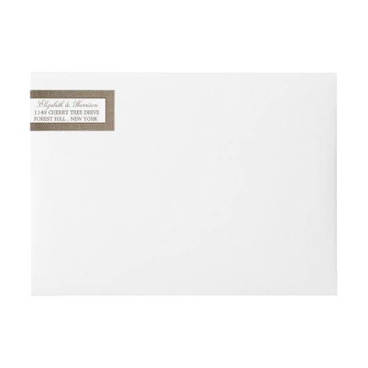 Country Rustic Monogram Branch & Burlap Wedding (Vorderseite)