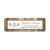 Country Rustic Monogram Branch & Wood Wedding (Vorne)