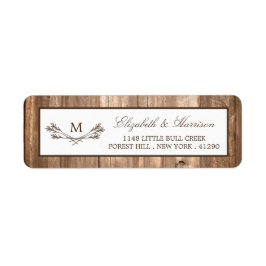 Country Rustic Monogram Branch & Wood Wedding