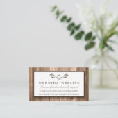 Country Rustic Monogram Branch & Wood Wedding Begleitkarte (Stehend Vorderseite)