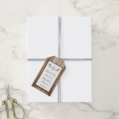 Country Rustic Monogram Branch & Wood Wedding Geschenkanhänger (Mit Garn)