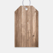 Country Rustic Monogram Branch & Wood Wedding Geschenkanhänger (Rückseite)