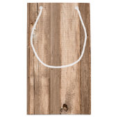 Country Rustic Monogram Branch & Wood Wedding Kleine Geschenktüte (Rückseite)