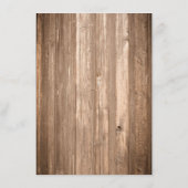 Country Rustic Monogram Branch & Wood Wedding Menu Menükarte (Rückseite)