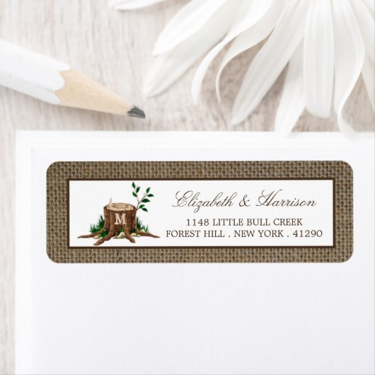 Country Rustic Monogram Tree & Burlap Wedding (Insitu)