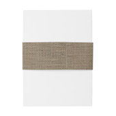 Country Rustic Monogram Tree & Burlap Wedding Einladungsbanderole (Rückseitenbeispiel)