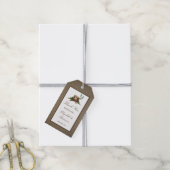Country Rustic Monogram Tree & Burlap Wedding Geschenkanhänger (Mit Garn)