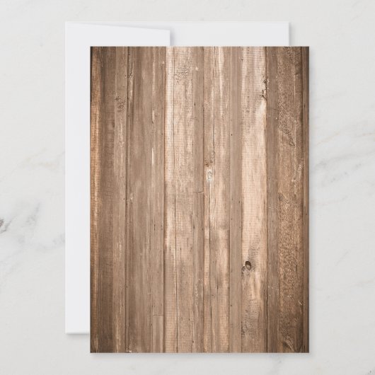 Country Rustic Monogram Tree Verlobung Einladung (Rückseite)