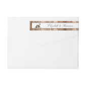 Country Rustic Monogram Tree & Wood Wedding (Rückseite)