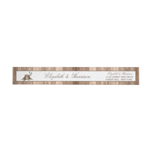 Country Rustic Monogram Tree & Wood Wedding (Person)