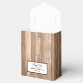 Country Rustic Monogram Tree & Wood Wedding Geschenkschachtel (Geöffnet)