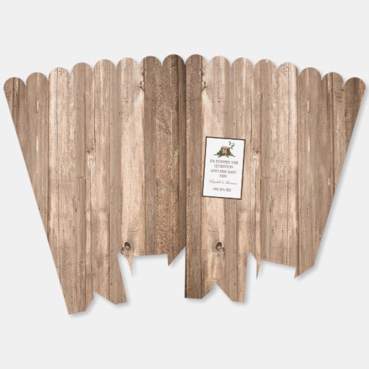 Country Rustic Monogram Tree & Wood Wedding Geschenkschachtel (Ungeklappt)