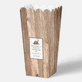 Country Rustic Monogram Tree & Wood Wedding Geschenkschachtel (Vorderseite)