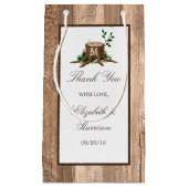 Country Rustic Monogram Tree & Wood Wedding Kleine Geschenktüte (Vorderseite)