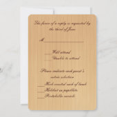 Country Rustic Orange Mason Jars Response Card Einladung (Rückseite)