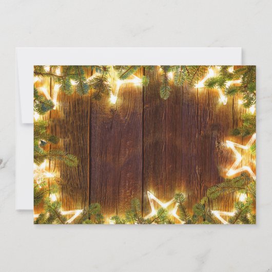 Country Rustic Pine Cones Zweigstelle Weihnachtsfe Einladung (Rückseite)